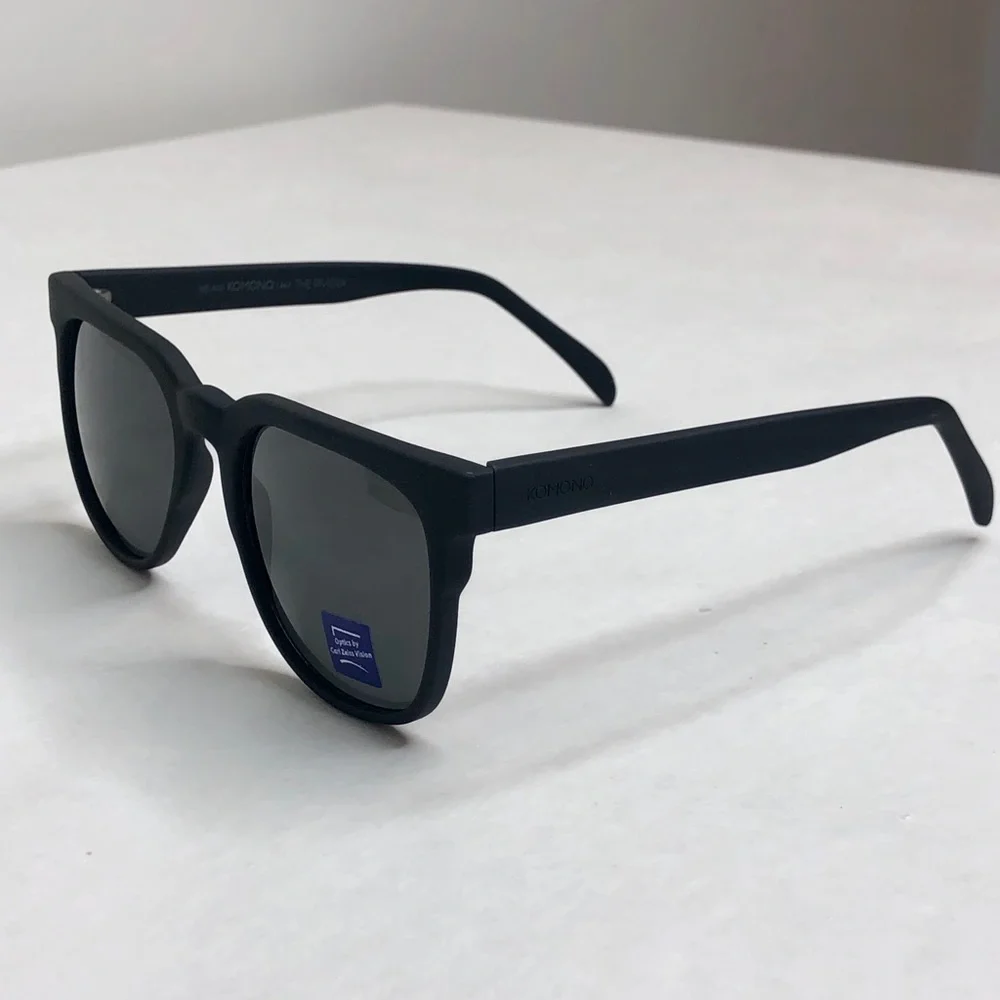 KOMONO Riviera Black Rubber sunglasses NEW